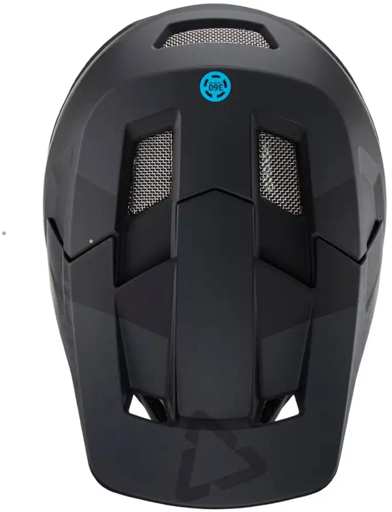 Leatt Gravity 2.0 full face helmet with adjustable straps and ventilation, designed for mountain biking and extreme sports.