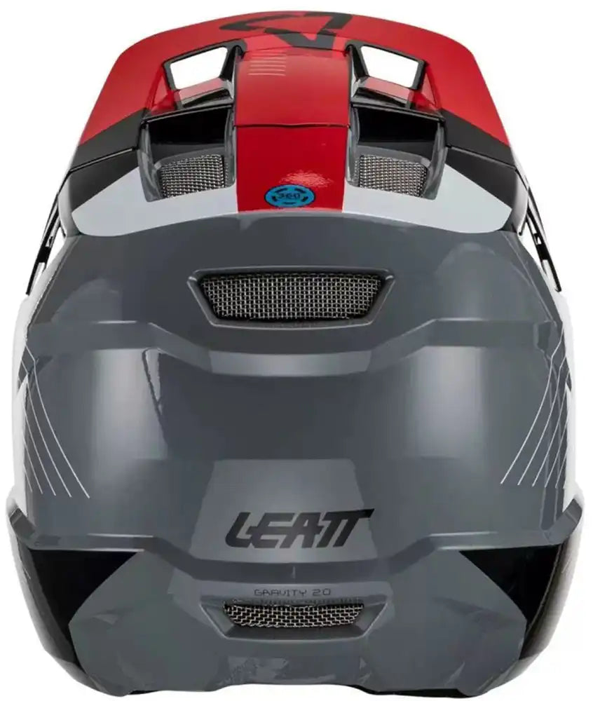 Leatt Gravity 2.0 full face helmet with ventilation and secure strap for mountain biking safety.