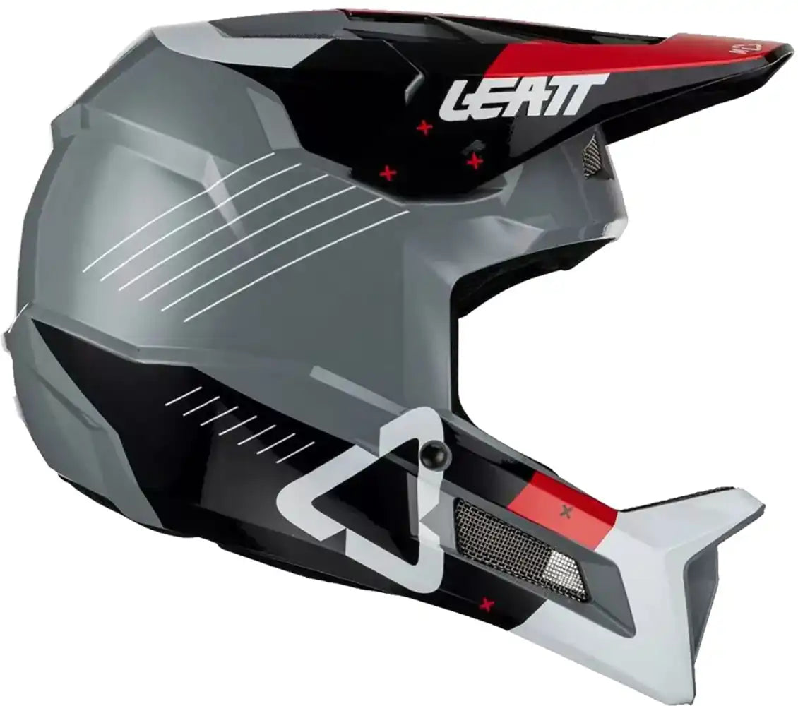 Leatt Gravity 2.0 Full Face Helmet with adjustable visor and ventilation for mountain biking and motocross safety.