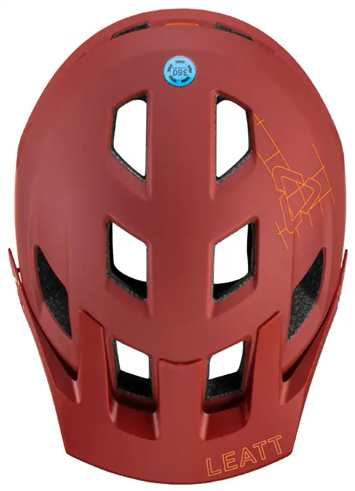 Leatt All Mountain 1.0 MTB helmet with adjustable straps and vented design for mountain biking safety and comfort.