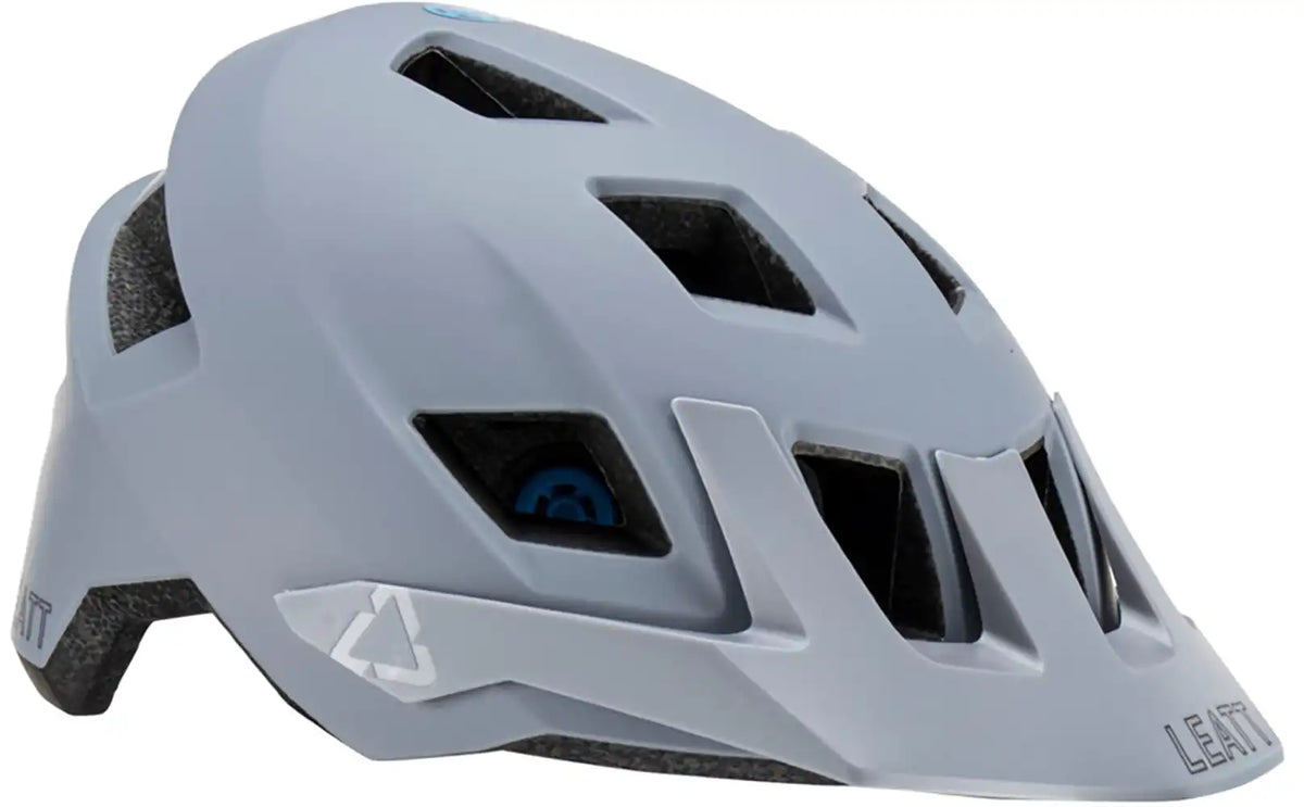 Leatt All Mountain 1.0 MTB helmet with adjustable straps, ventilation vents, and durable outer shell for mountain biking.