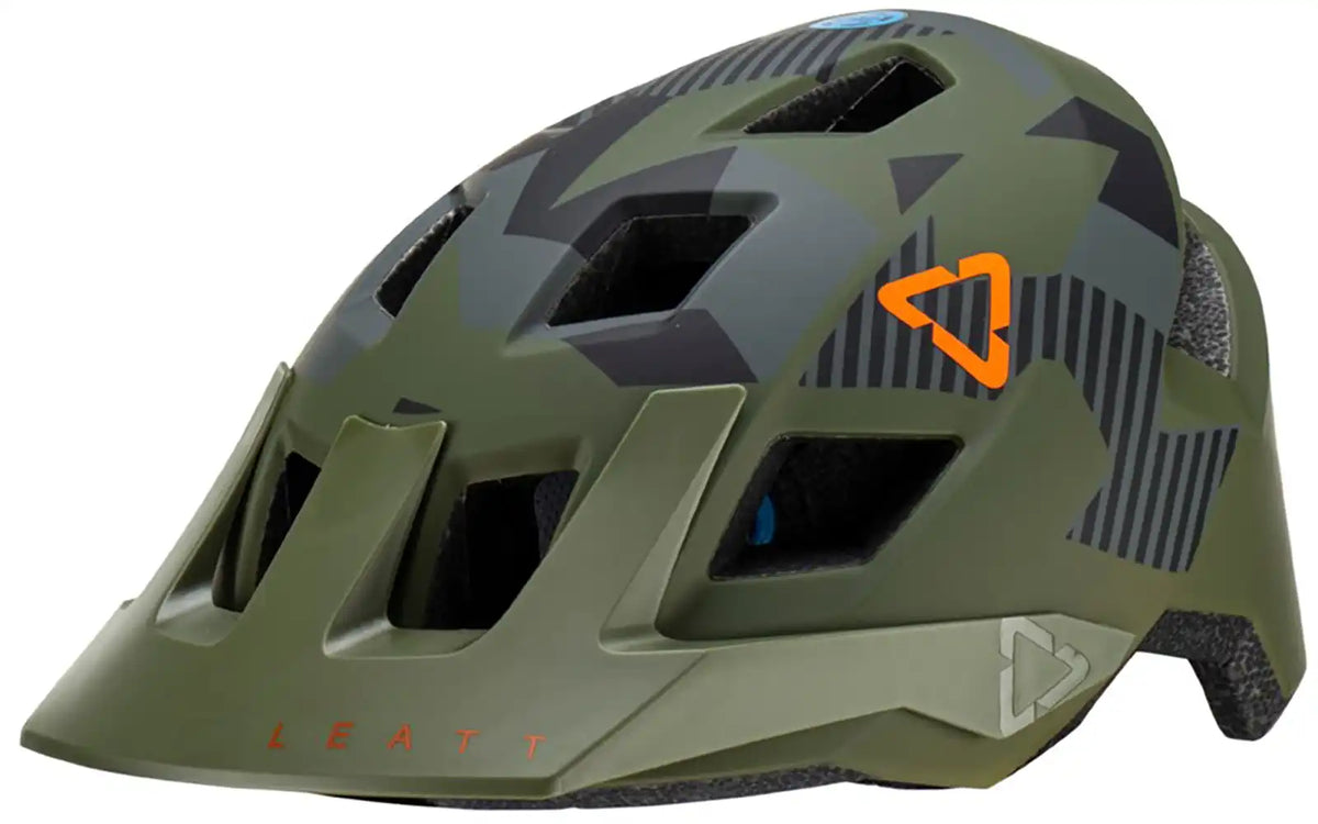 Leatt All Mountain 1.0 Junior MTB helmet with adjustable straps and ventilation for young mountain bikers.