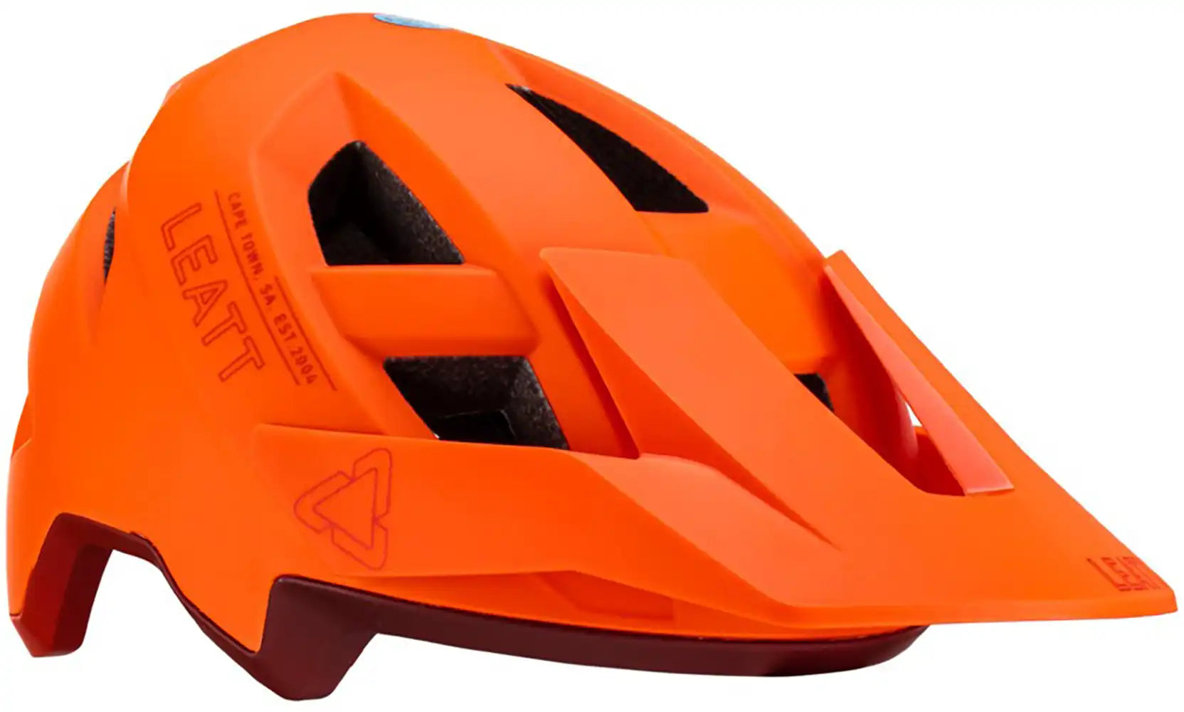 Leatt All Mountain 2.0 MTB helmet with adjustable straps and ventilation, designed for mountain biking safety and comfort.