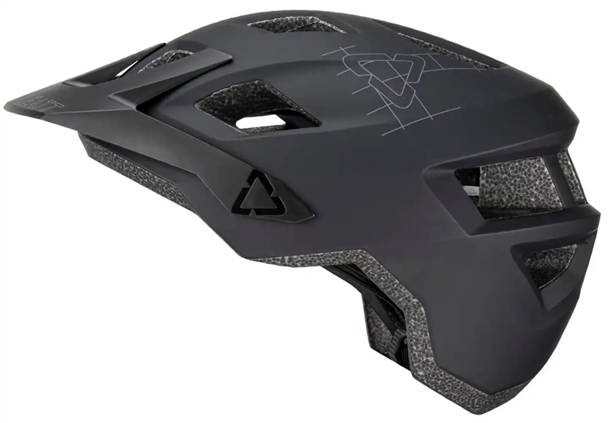 Leatt All Mountain 1.0 MTB helmet with adjustable straps and ventilation, designed for mountain biking safety and comfort.