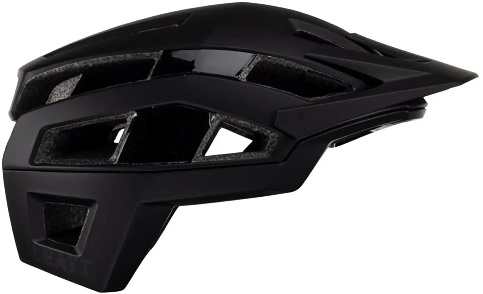Leatt Trail 3.0 MTB helmet with adjustable straps, ventilation vents, and safety padding for mountain biking protection