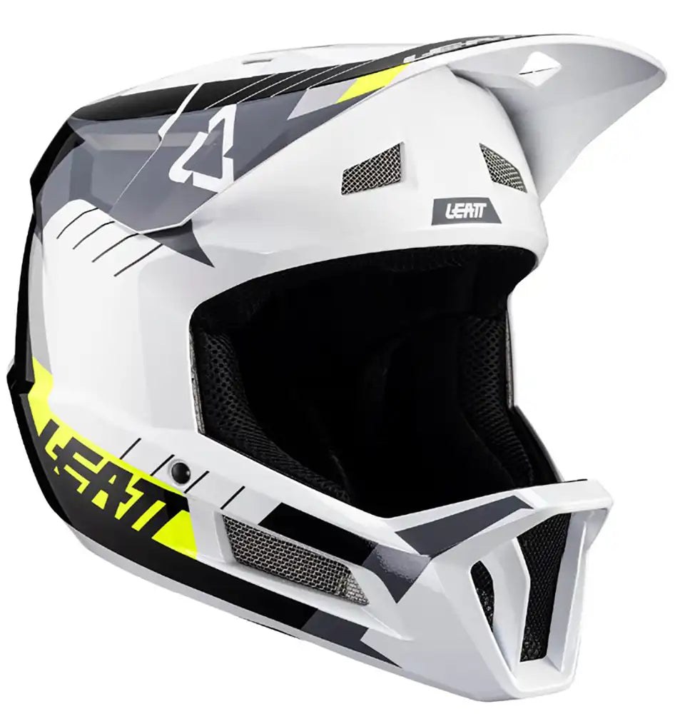 Leatt Gravity 2.0 full face helmet with adjustable visor and ventilation for mountain biking and downhill cycling.