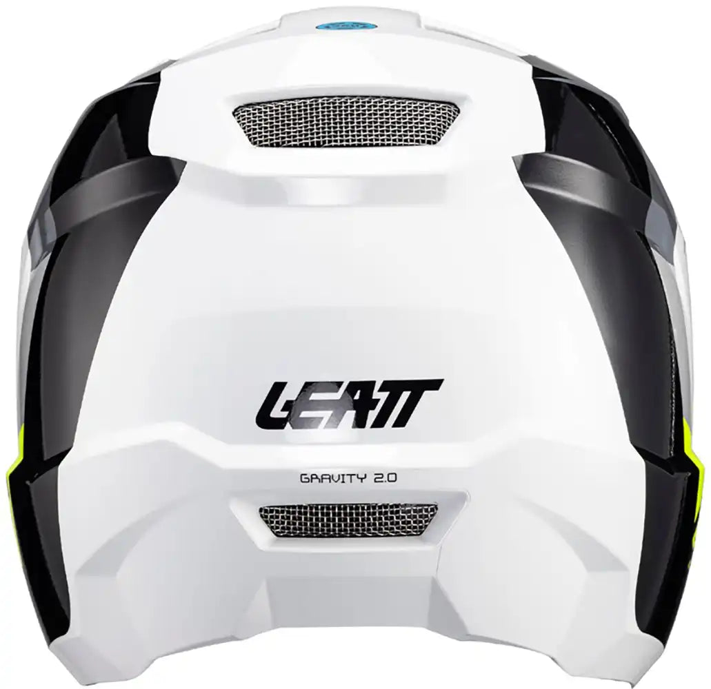 Leatt Gravity 2.0 full face helmet with adjustable visor and ventilation for mountain biking safety and protection.