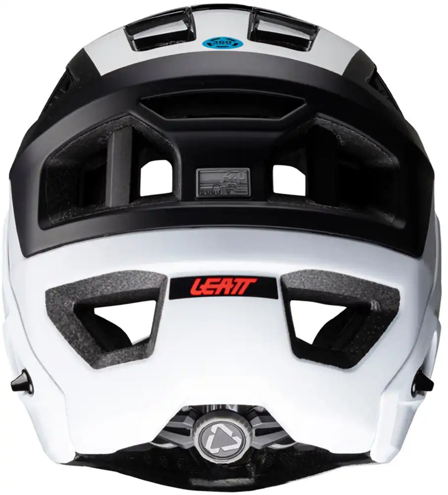 Leatt Enduro 4.0 full face helmet with adjustable visor and ventilation for mountain biking and motocross riding.