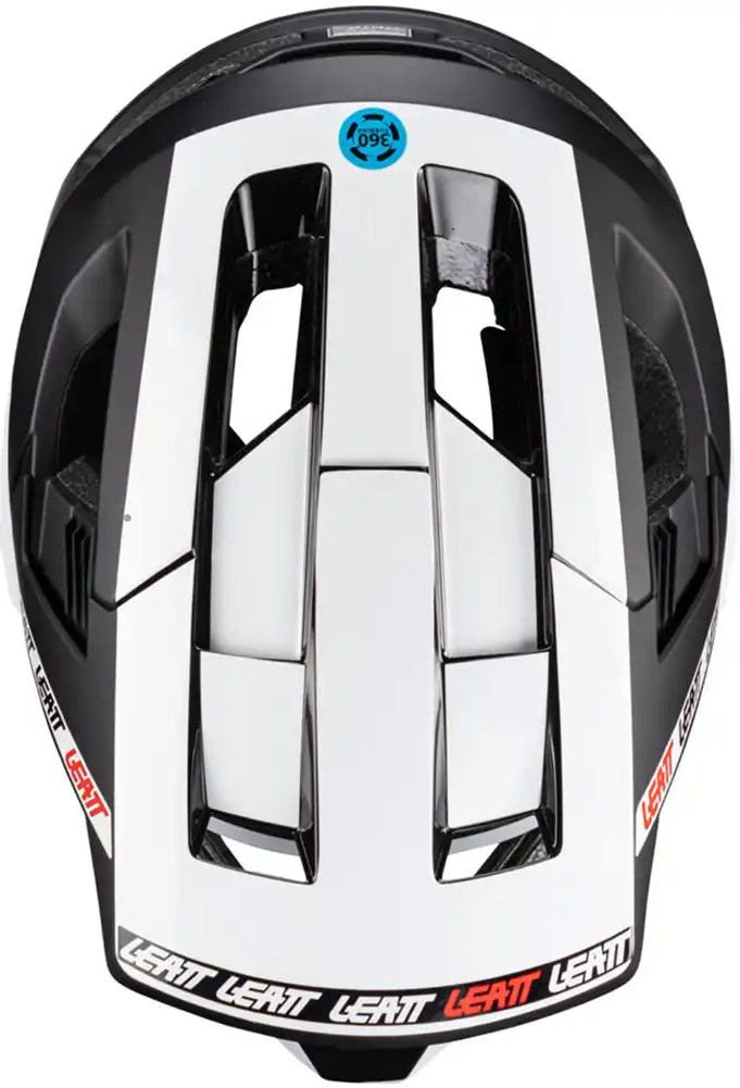 Leatt Enduro 4.0 full face helmet with adjustable visor and ventilation for mountain biking and downhill riding.