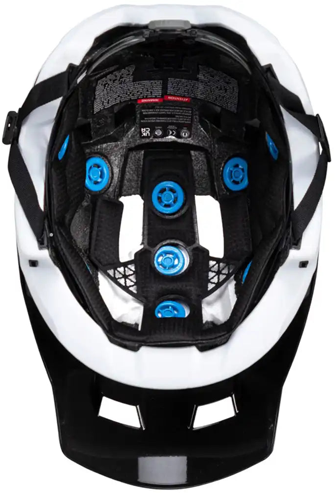 Leatt Enduro 4.0 full face helmet with black and gray design, vented visor, and secure chin strap for mountain biking safety.
