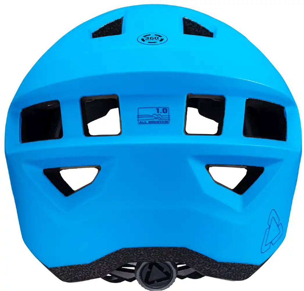 Leatt All Mountain 1.0 MTB helmet designed for mountain biking, featuring durable construction and adjustable straps.
