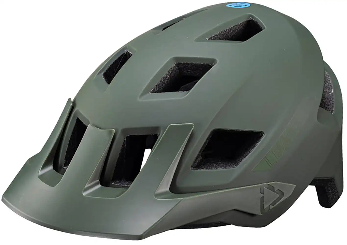 Leatt All Mountain 1.0 MTB helmet with adjustable straps and ventilation for mountain biking protection.