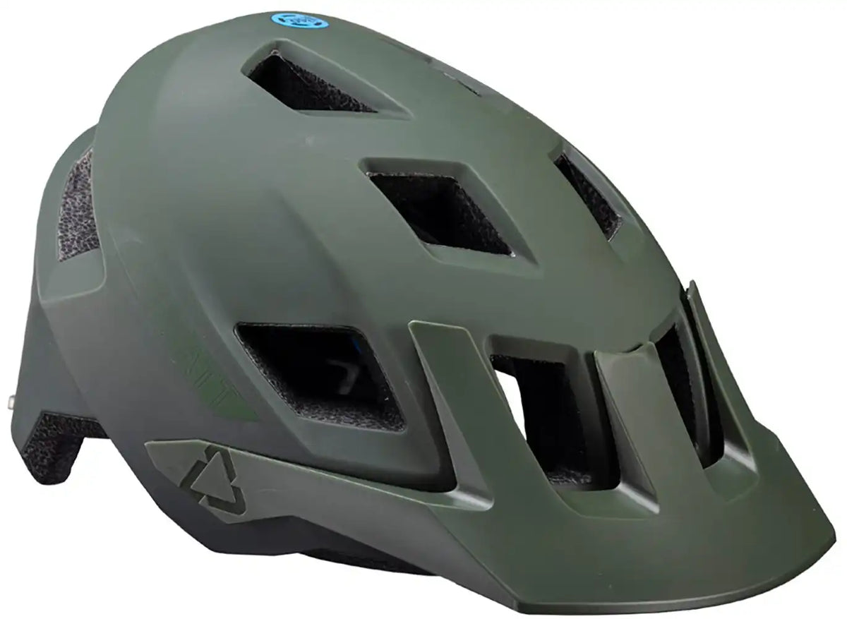 Leatt All Mountain 1.0 MTB helmet with adjustable straps and ventilation for mountain biking safety and comfort.