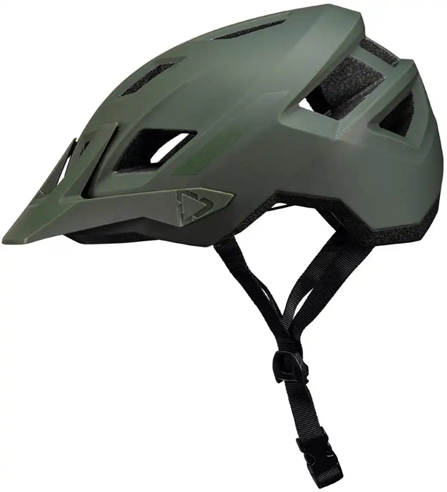 Leatt All Mountain 1.0 MTB helmet with adjustable straps and ventilation for mountain biking safety and comfort.