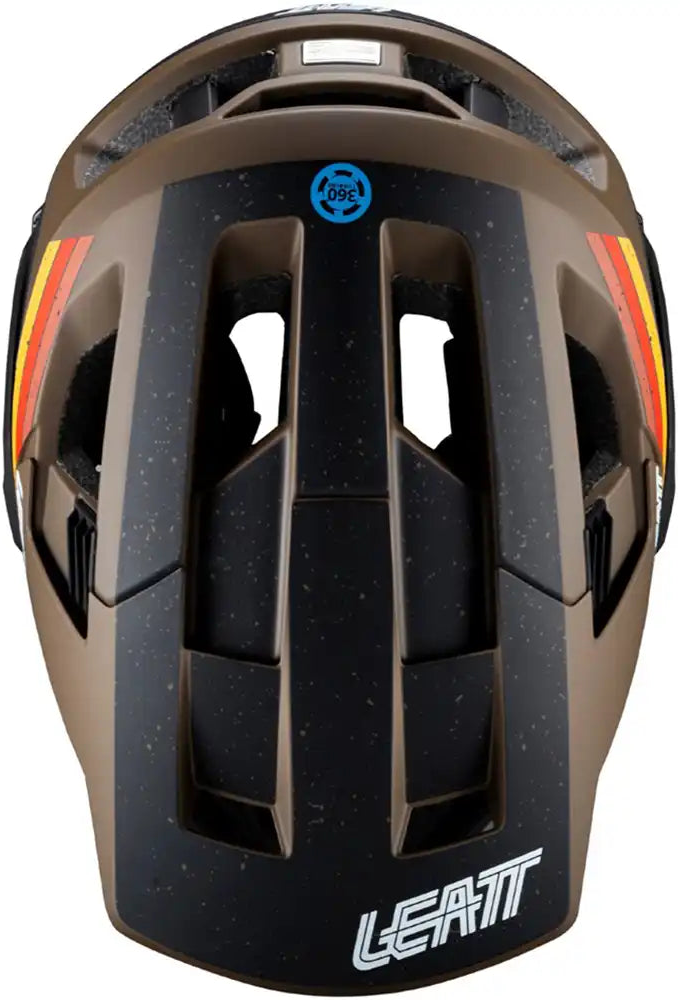 Leatt Enduro 4.0 full face helmet with visor and ventilation, designed for mountain biking and downhill riding.