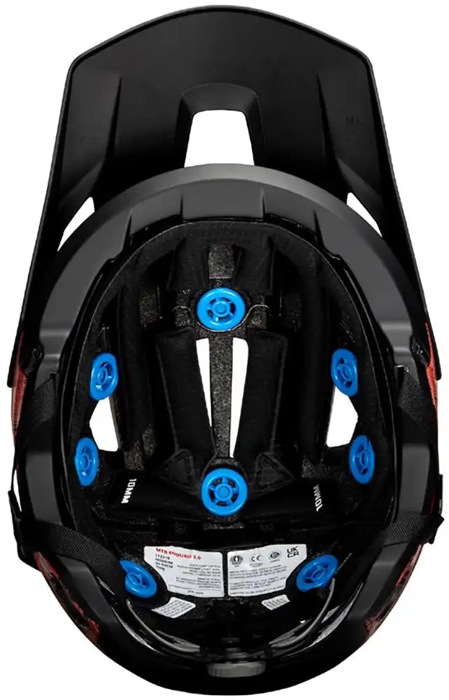 Leatt Enduro 3.0 full face helmet with visor and ventilation for mountain biking and motocross safety.