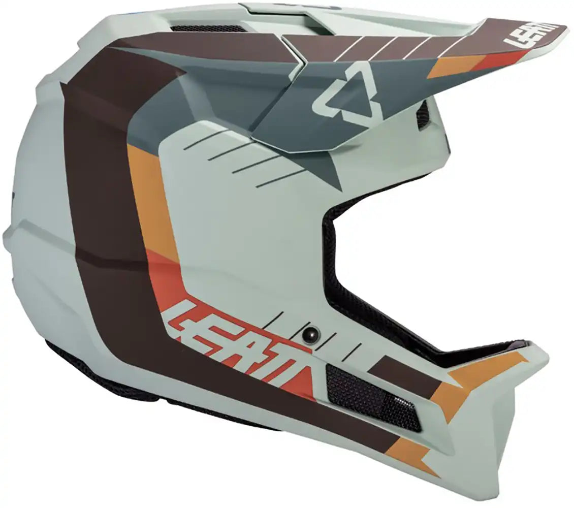 Leatt Gravity 2.0 full face helmet with adjustable straps and ventilation for mountain biking safety and protection