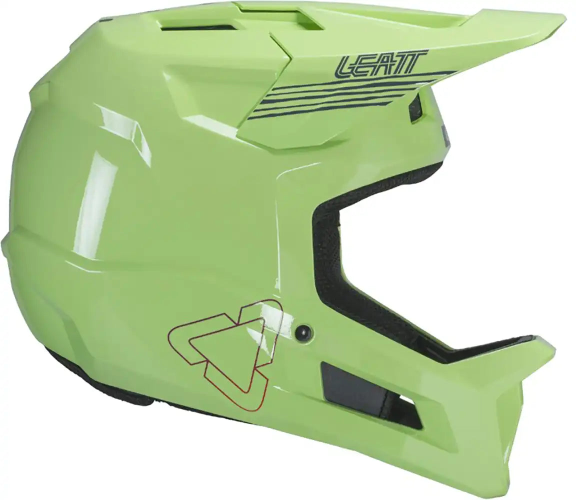 Leatt Gravity 1.0 full face helmet designed for mountain biking, with a durable outer shell and adjustable straps for a secure fit.