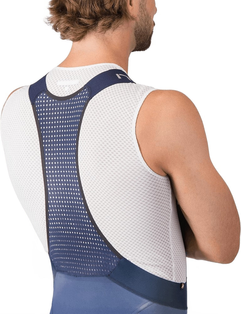 Castelli Premio Evo men's bib knicks, cycling clothing with padded chamois, black and red design, front view showing fit and straps.