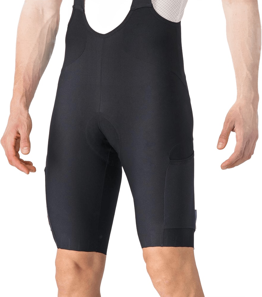 Castelli Unlimited Endurance men's bib knicks, black cycling apparel with padded chamois for comfort during long rides