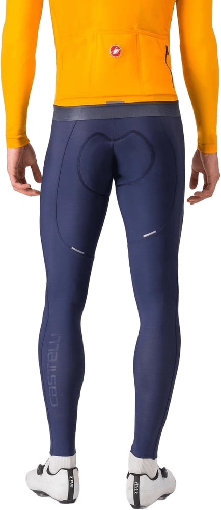 Castelli Espresso men's bib tights, cycling clothing with padded design and black fabric, suitable for cold weather rides.