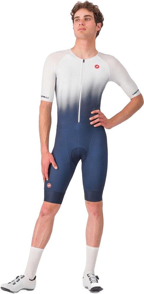 Castelli Core Tri SS men's cycling suit in lightweight, breathable fabric with a fitted design and short sleeves.