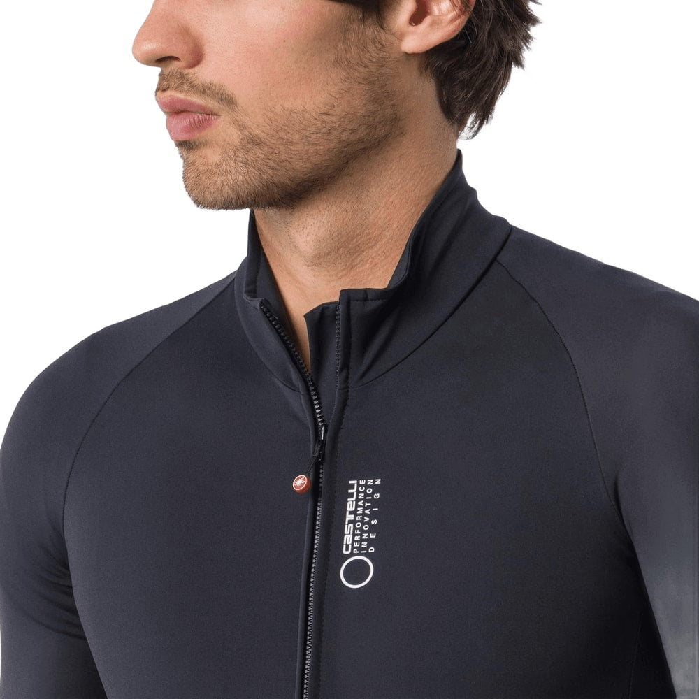 Castelli Do.Di.Ci. men's jacket, stylish outdoor clothing in navy with zip closure and lightweight design.