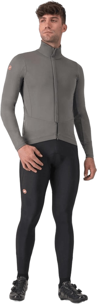Castelli Perfetto Air men's jacket, lightweight cycling outerwear with aerodynamic design and breathable fabric, displayed on model.