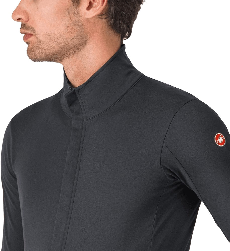 Castelli Perfetto Air men's cycling jacket, lightweight breathable outerwear, black with subtle branding details.