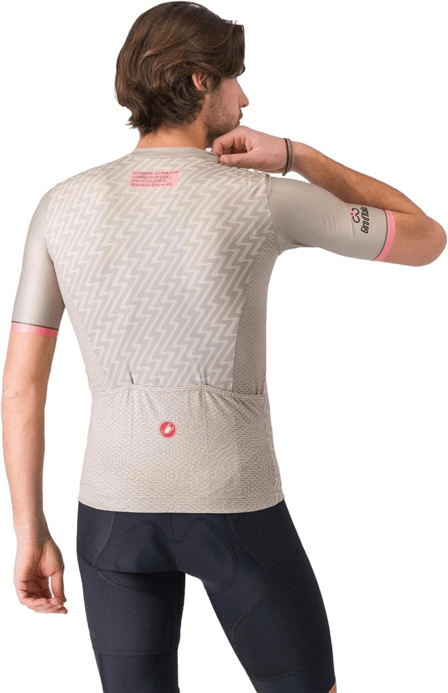 Castelli Giro Colle delle Finestre men's cycling jersey with short sleeves, breathable fabric, and vibrant design.