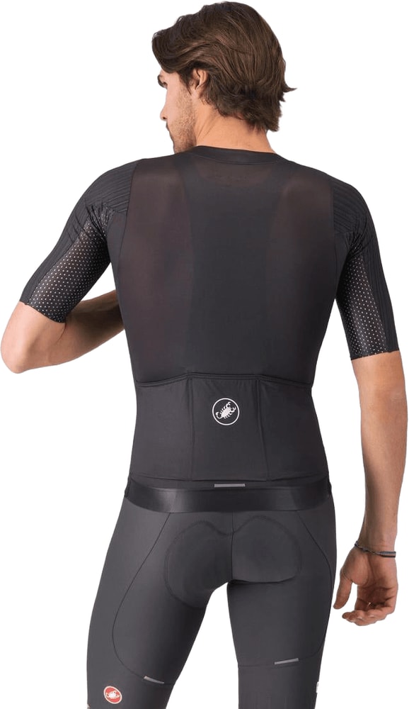 Castelli Giro Vintage black men's cycling jersey, short sleeve, size 34, made of lightweight breathable fabric.