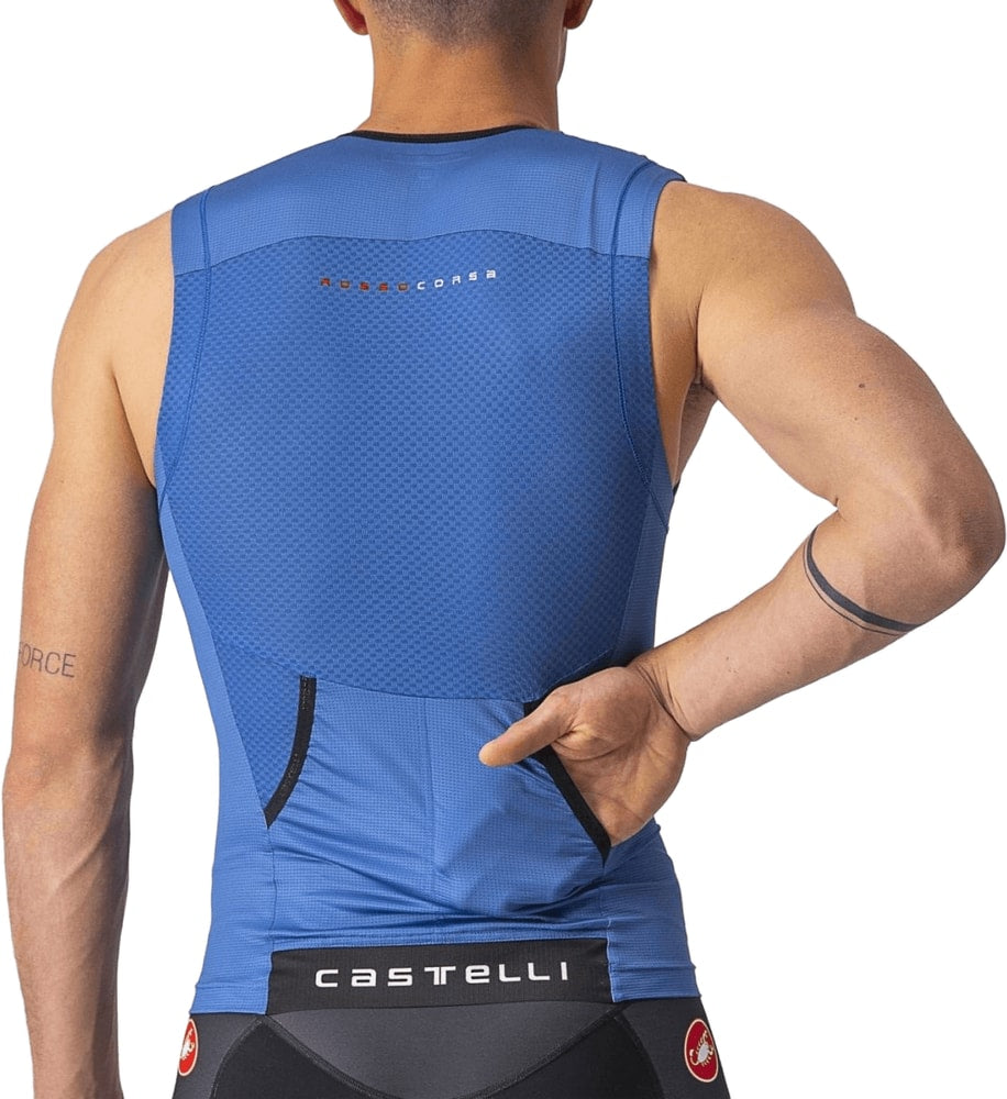 Castelli Free Tri 2 SL men's athletic top, lightweight performance clothing for triathlon training, shown in the image.