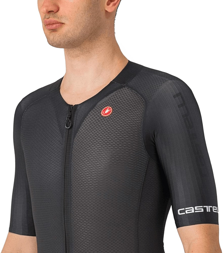 Men's Castelli Sanremo BTW speed suit for cycling, featuring aerodynamic design and breathable fabric.