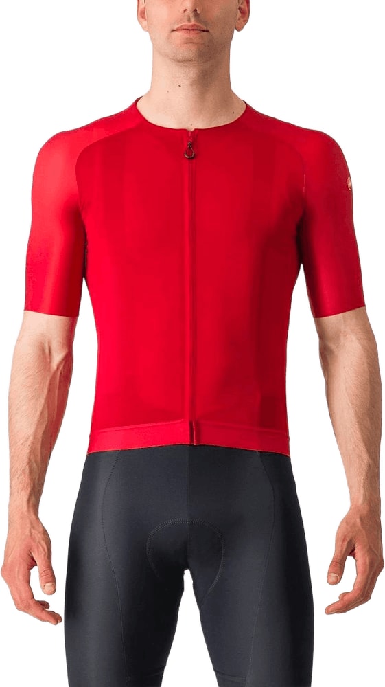 Castelli Aero Race 7.0 SS men's cycling jersey in white with short sleeves, lightweight and aerodynamic for racing.
