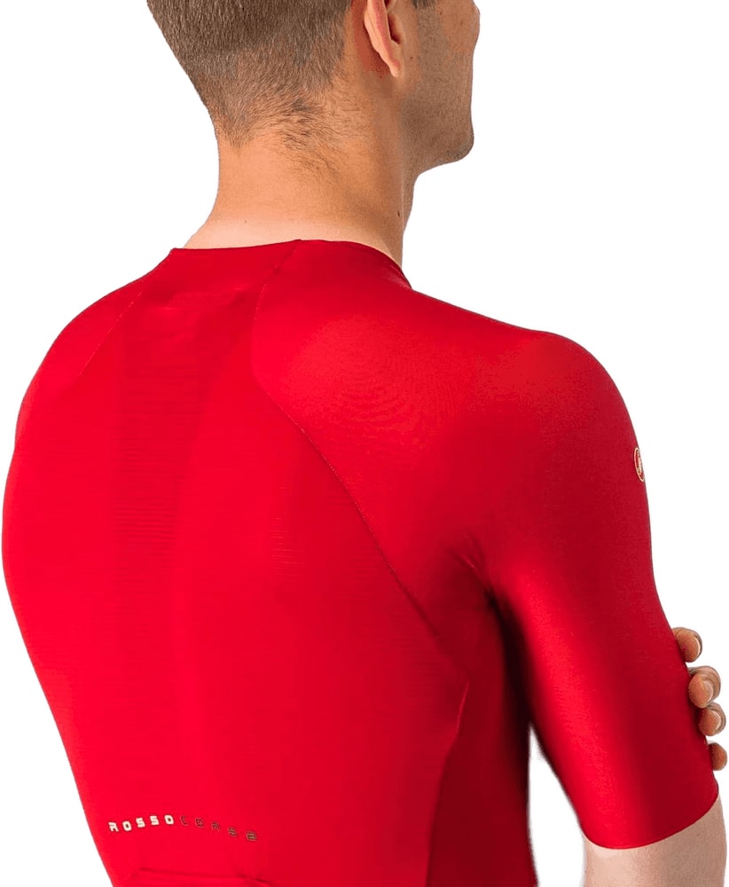 Castelli Aero Race 7.0 SS men's cycling jersey in lightweight, breathable fabric with short sleeves and aerodynamic design.