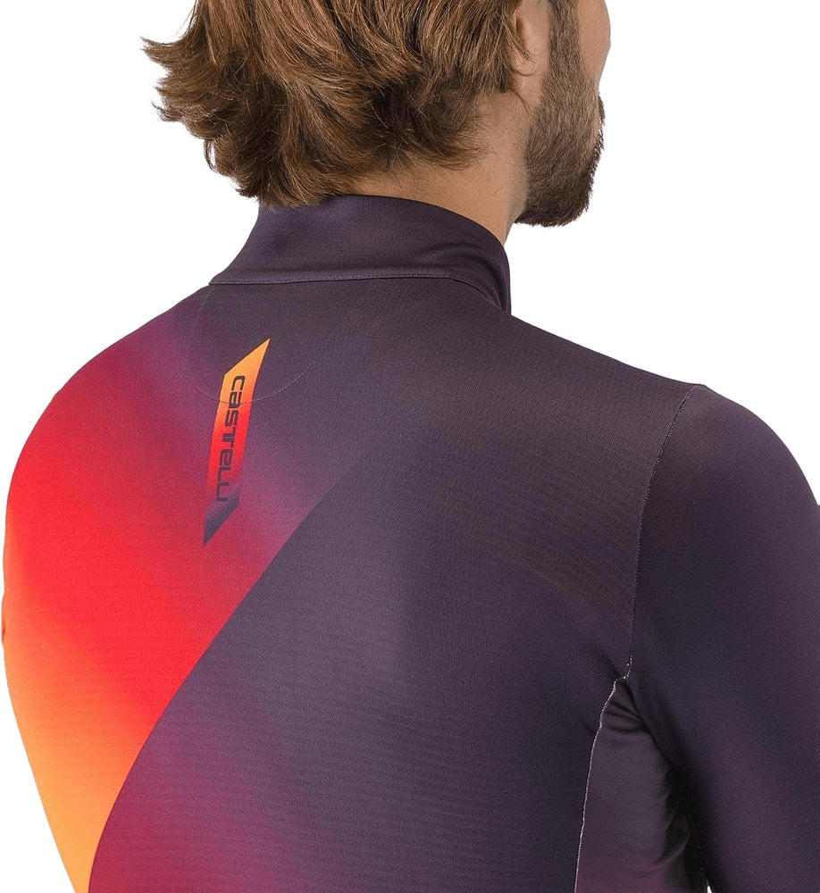 Castelli Amplify Thermal long-sleeve men's jersey showing a fitted cycling jersey with thermal fabric and branding details.