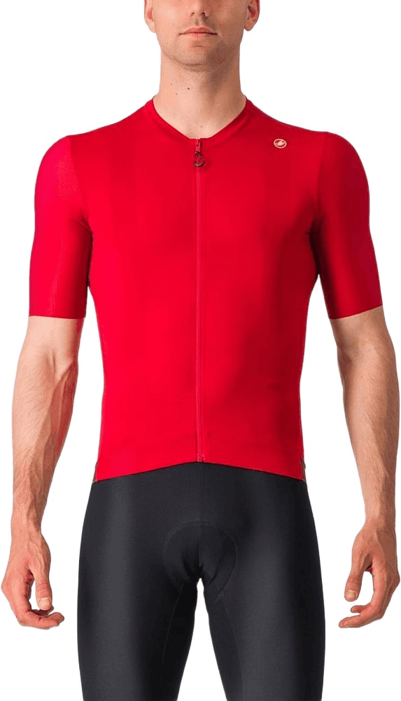 Castelli Espresso SS men's cycling jersey in lightweight fabric with short sleeves, featuring a sleek design and color accents.