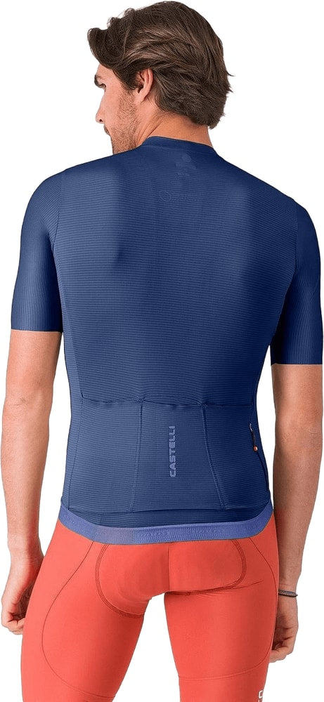 Castelli Espresso 2 SS men's cycling jersey, lightweight breathable clothing with short sleeves and bold design details.