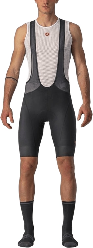 Castelli Endurance 3 men's bib knicks, black cycling clothing with adjustable straps and padded chamois for long rides.