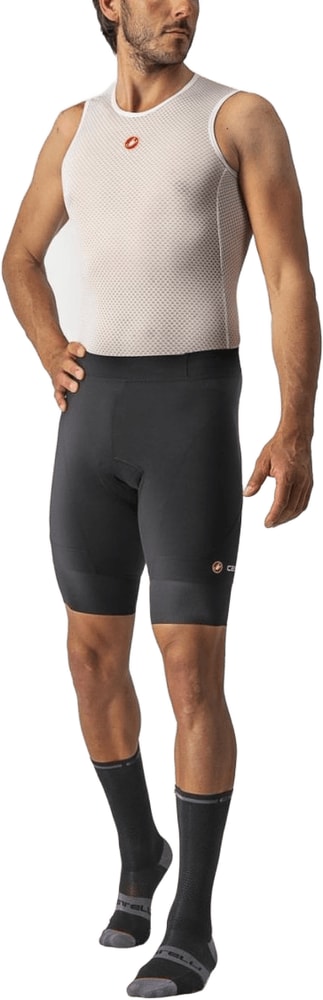 Castelli Endurance 3 men's cycling knicks, black and blue, with padded chamois and breathable fabric for comfort during rides.