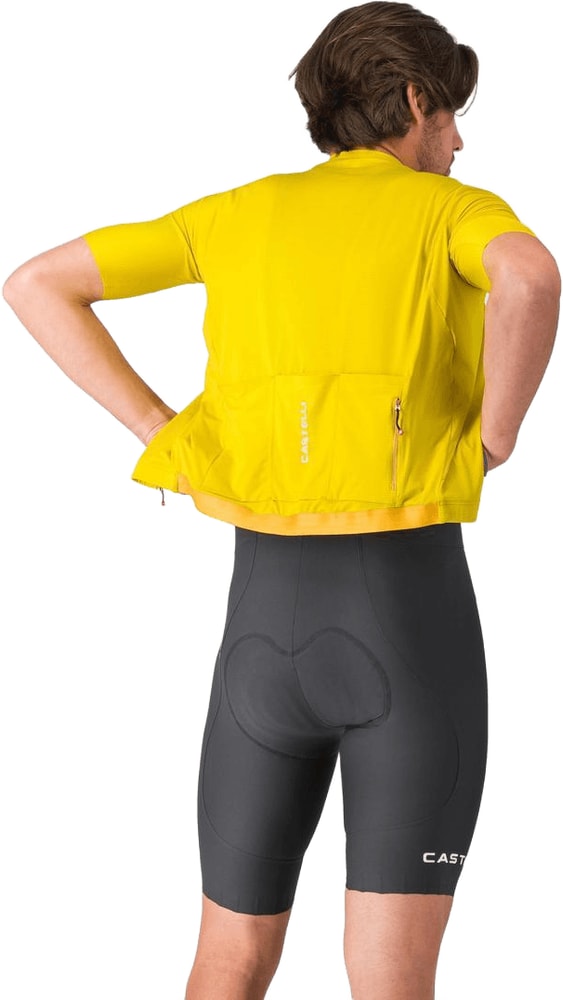 Castelli Espresso 2 men's bib knickers in black, featuring padded cycling shorts with suspenders and technical fabric for comfort
