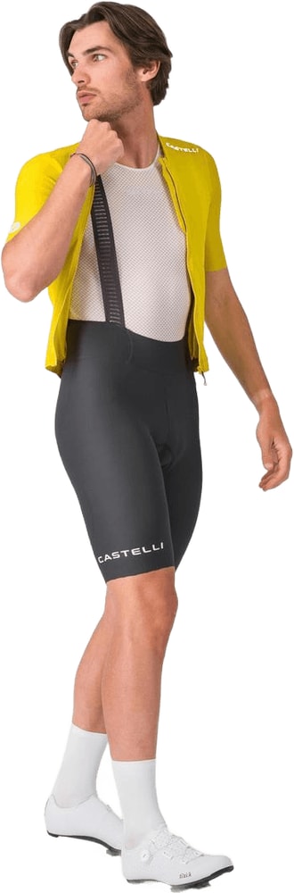 Castelli Espresso 2 men's bib knicks, cycling clothing with black and red accents, designed for comfort and performance.
