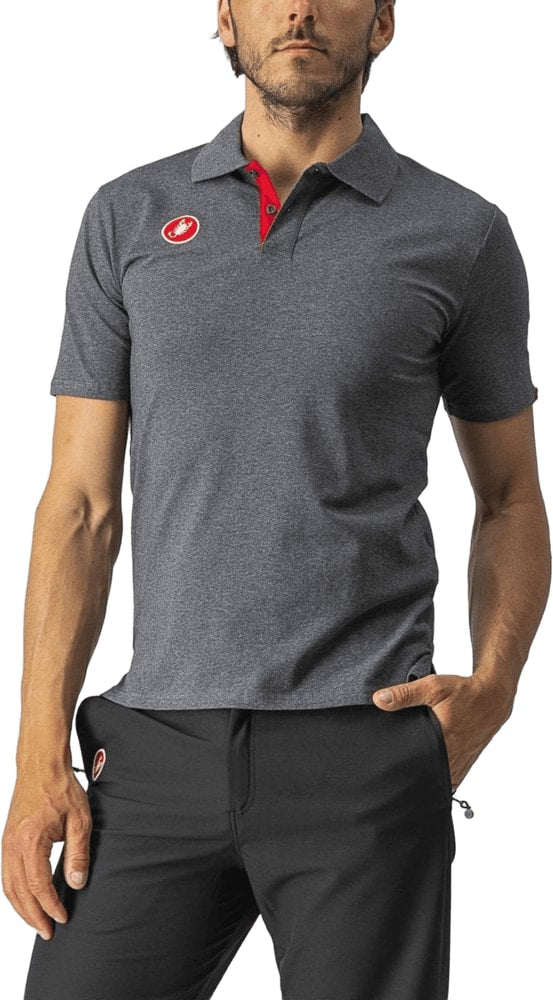 Castelli Race Day SS men's polo shirt in lightweight fabric, styled with a collar and short sleeves.