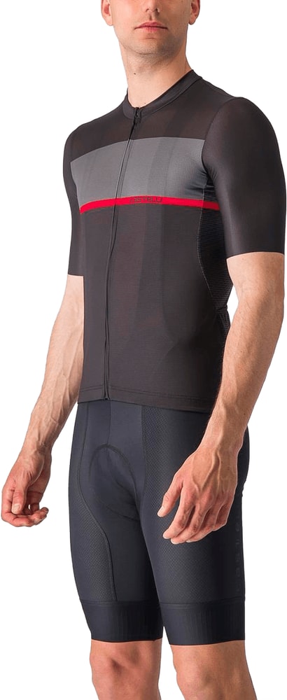 Castelli Tradizione SS men's cycling jersey in white with blue accents, lightweight breathable fabric, and short sleeves.