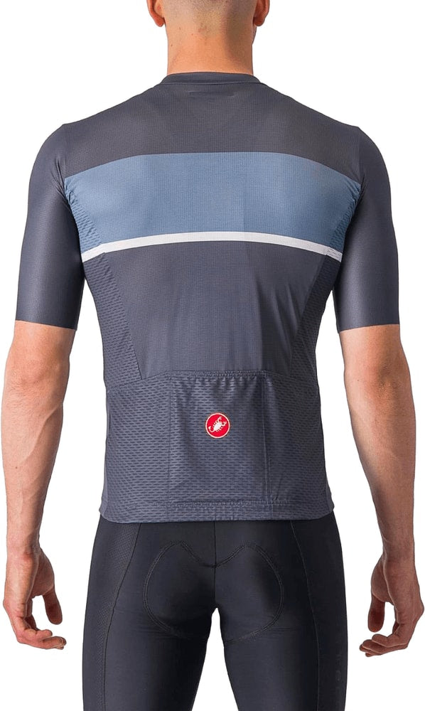 Castelli Tradizione SS men's cycling jersey in white with red accents, lightweight and breathable fabric.