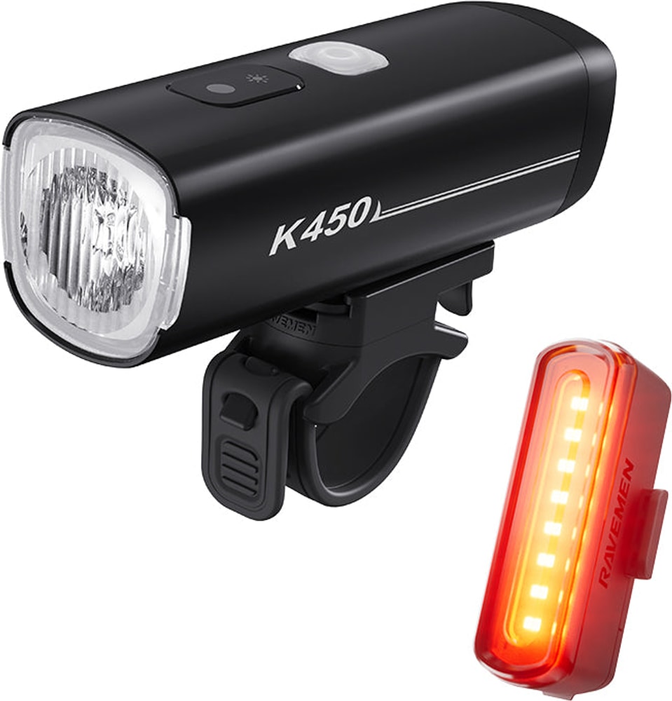Ravemen K450 / TR30 lightset with front and rear bicycle lights for enhanced visibility