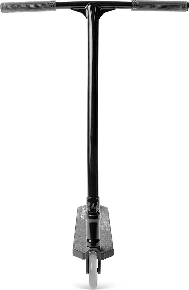 Black MGP Viral Extreme scooter with sturdy deck, handlebars and front wheel, designed for performance riding.