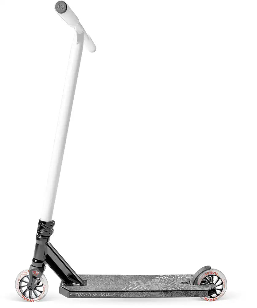 MGP Viral Extreme Scooter with Yin Yang design, featuring black and white color scheme and adjustable handlebars.