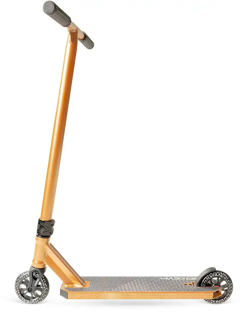 MGP Viral Kaos Scooter showing side view with black deck and colorful graphic design, designed for stunt riding and tricks
