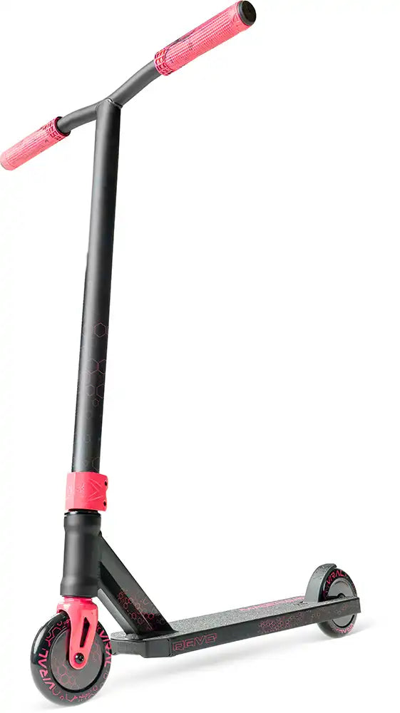 MGP Viral Rave scooter with a vibrant melon green color, featuring a sleek design and sturdy build for stunts and tricks.